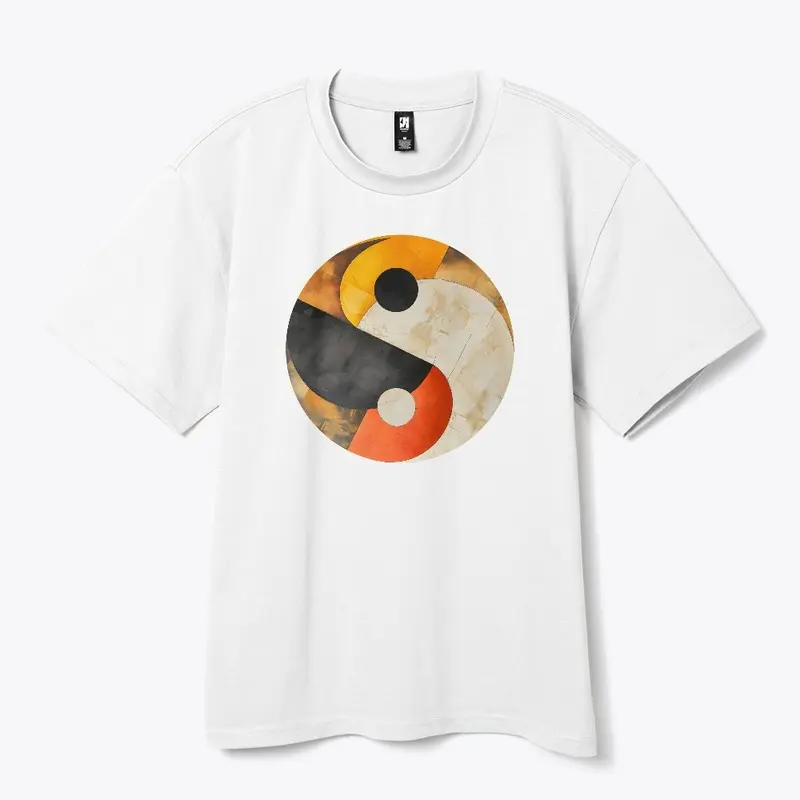 Yin Yang cubist style symbol