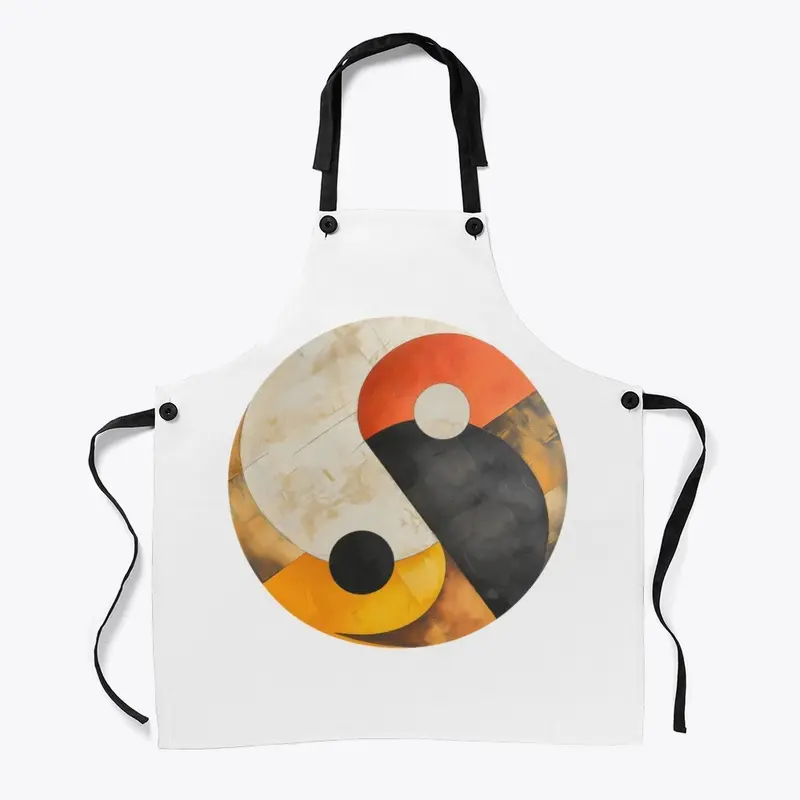 Yin Yang cubist style symbol