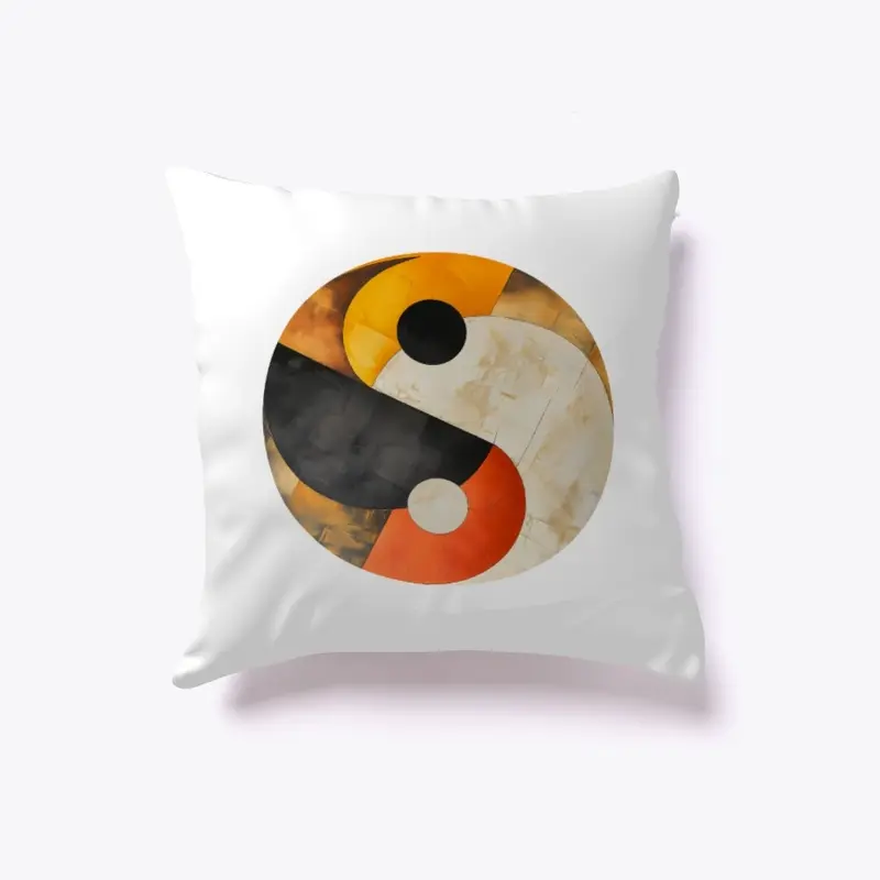 Yin Yang cubist style symbol