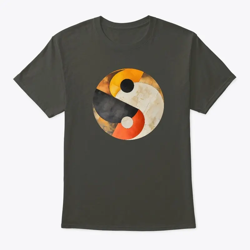 Yin Yang cubist style symbol