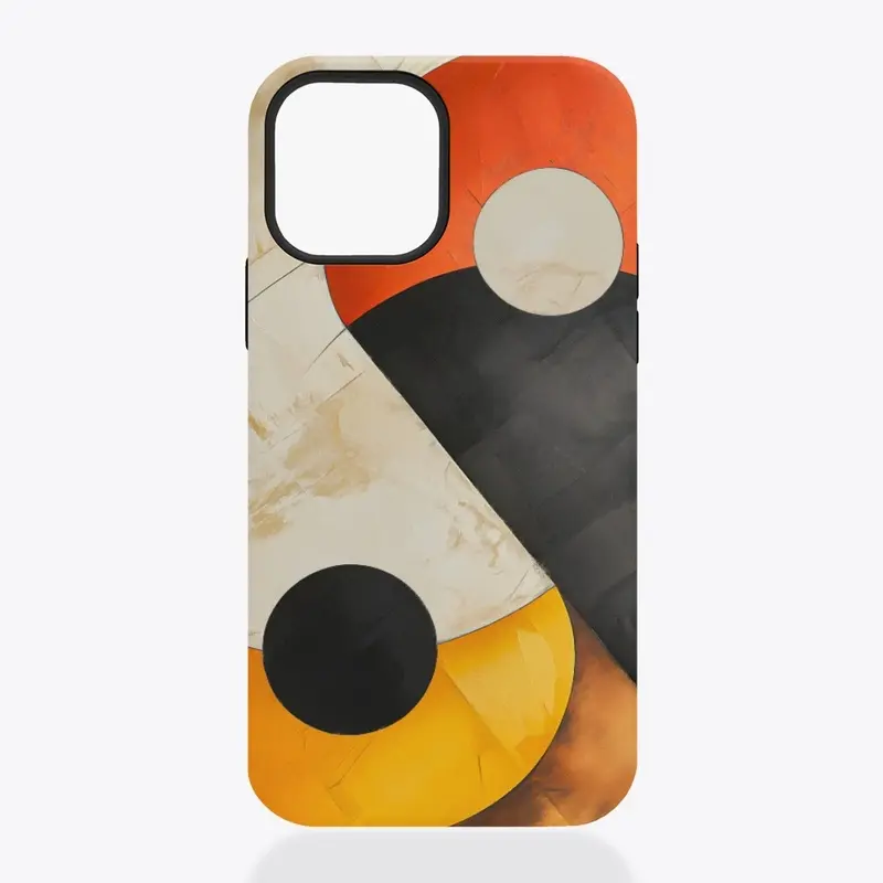 Yin Yang cubist style symbol